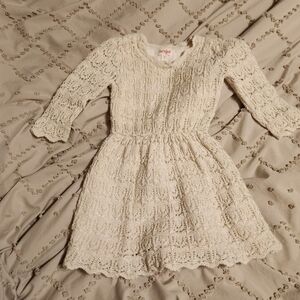Cat & Jack Cream Lace Formal Dress